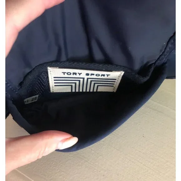 TORY BURCH Sport Belt Bag Neoprene Running Navy White - Picture 9 of 11